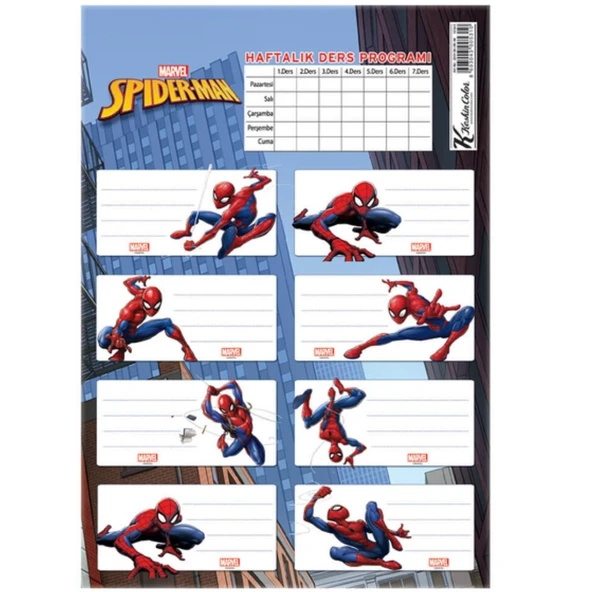 Keskin Color Marvel Örümcek Adam Okul Etiketi ürün görseli 1