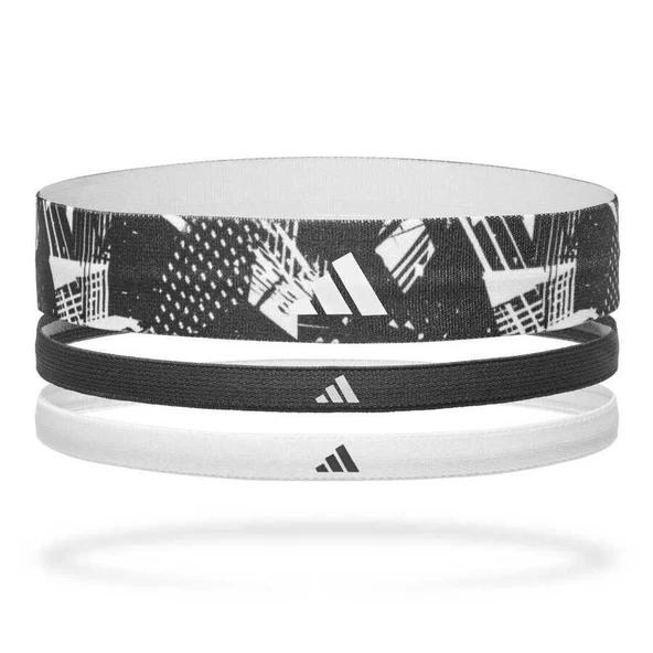 Adidas 3'lü Siyah Beyaz Saç Bandı ADAC-16161 ürün görseli 1