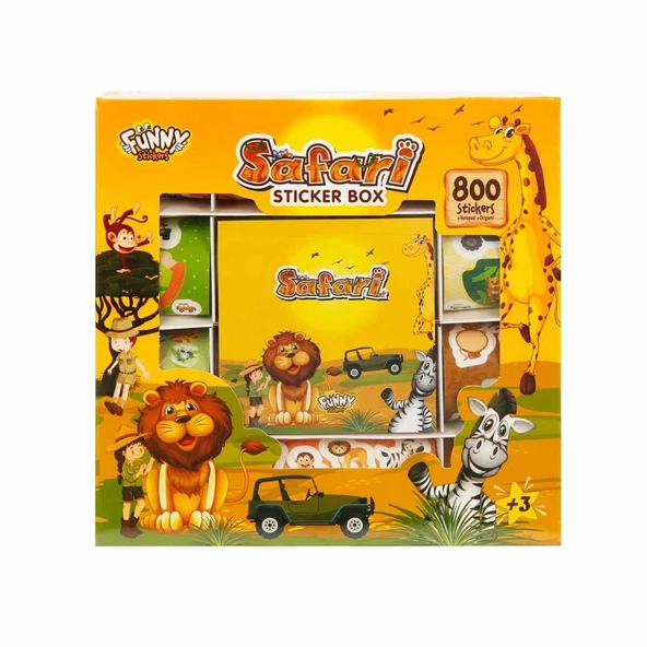 Aden Oyuncak Safari Sticker Seti 802 Parça Adn-3161 ürün görseli 1