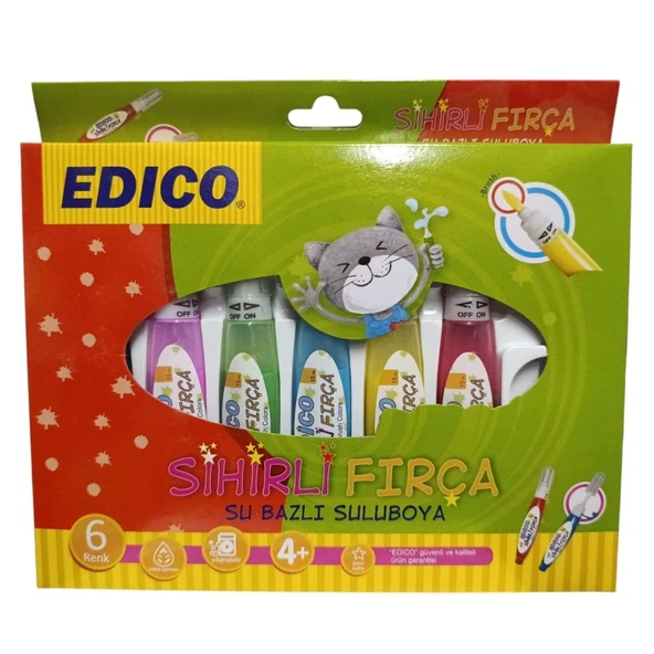 Edico Fırçalı Suluboya 6 Renk Ed 66 ürün görseli 1