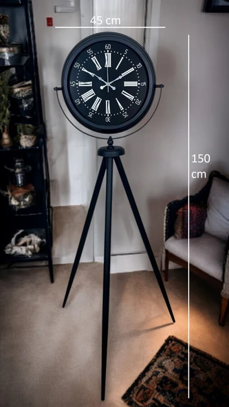 Black Aura Tripod Ayaklı Saat - Resim 5