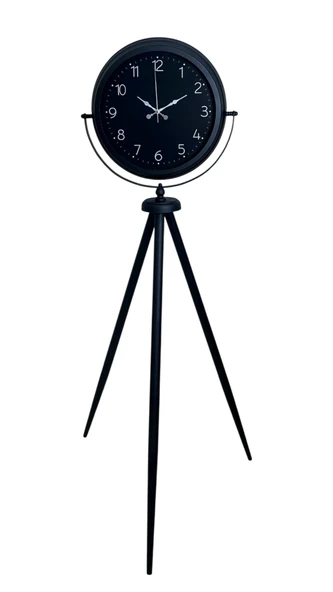 Sade Siyah Tripod Ayaklı Saat - Resim 4