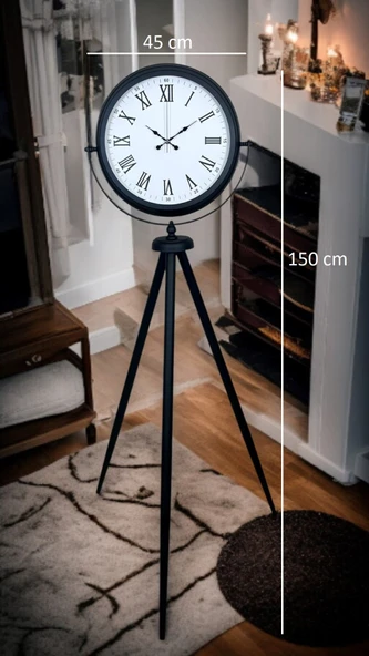 Black Elegance Tripod Ayaklı Saat - Resim 5