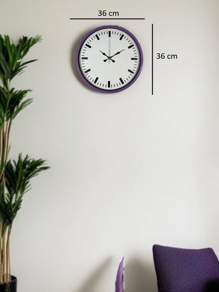 36 Cm Sade Standart Duvar Saati - Resim 5