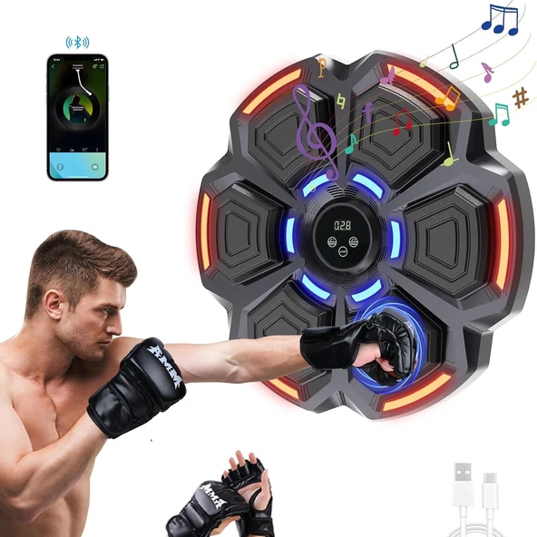 Bluetooth Hoparlör Özellikli Duvar Boks Makinesı  9 Mod Seviye Ayarlı  Müzikli Boks Makinesı ürün görseli 1
