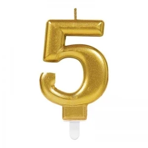 5 Rakam Mum Gold Renk ürün görseli 1
