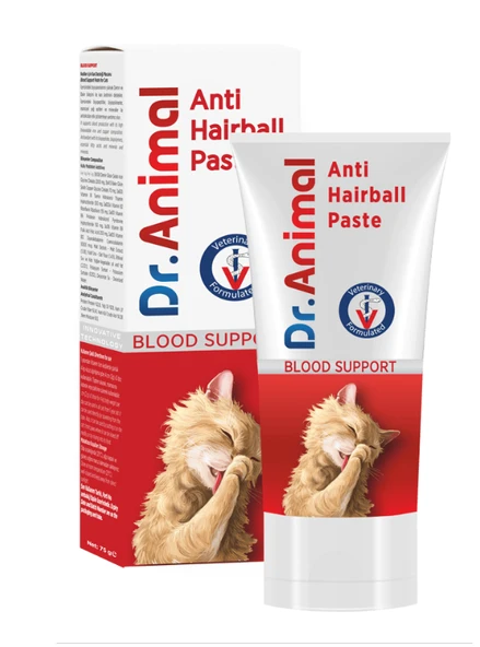 Dr. Animal Blood Support & Anti-Hairball Kedi Malt Macunu Kansızlık Giderici, Demir İlaveli Tüy Yumağı Önleyici ürün görseli 1