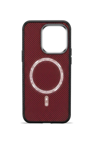 Aether Carbon iPhone 14 Pro Max MagSafe Karbon Kılıf Shadow Matrix - Resim 3