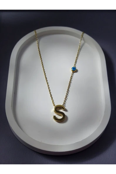 Jadem Gold Paslanmaz Çelik S Harfli Kolye ürün görseli 1