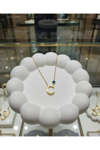 Jadem Gold C harfli Çelik Kolye - Resim 6