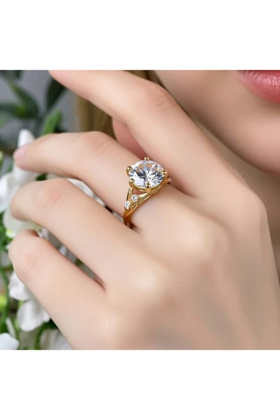Jadem Gold 4 Ayar Altın Kaplamalı Yüzük ürün görseli 1