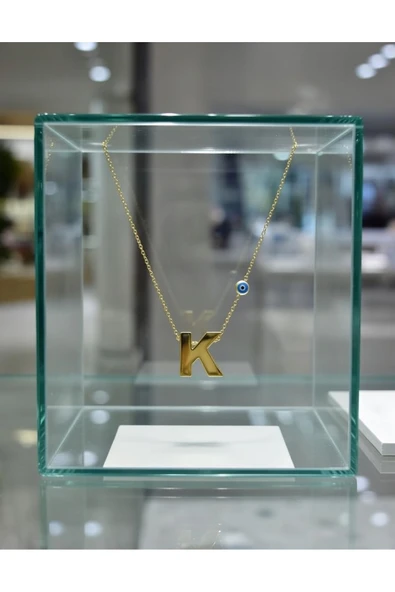 Jadem Gold K Harfli Çelik Kolye - Resim 2