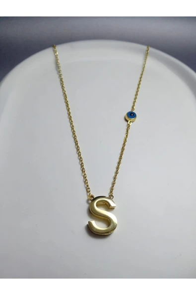 Jadem Gold Paslanmaz Çelik S Harfli Kolye - Resim 7