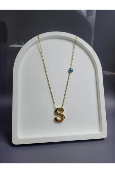 Jadem Gold Paslanmaz Çelik S Harfli Kolye - Resim 3