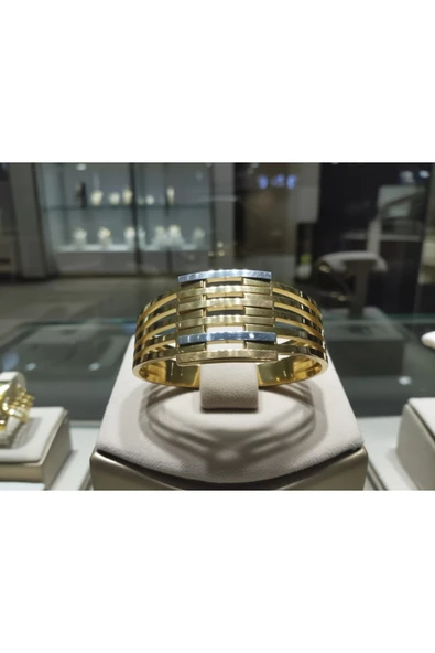 Jadem Gold Jade'm Gold Paslanmaz Çelik Altin Kaplama kelepçe ürün görseli 1