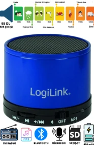 LogiLink MiniBeat Pro – Bluetooth & MP3 Destekli Taşınabilir Hoparlör ürün görseli 1