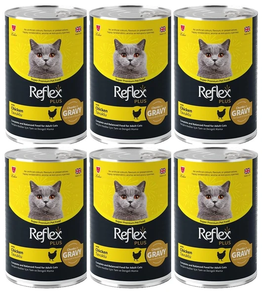 Reflex Reflex Tavuklu Kedi Konserve Mama 400gr X 6 Adet ürün görseli 1