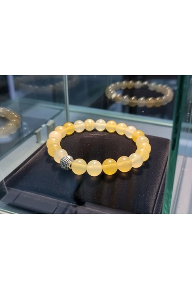 Jadem Gold Sitrin Doğaltaş Bileklik - Resim 7