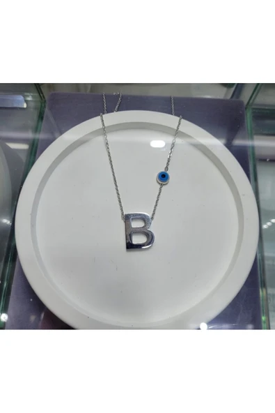 Jadem Gold Jade'm Gold B Harfli Çelik Kolye ürün görseli 1
