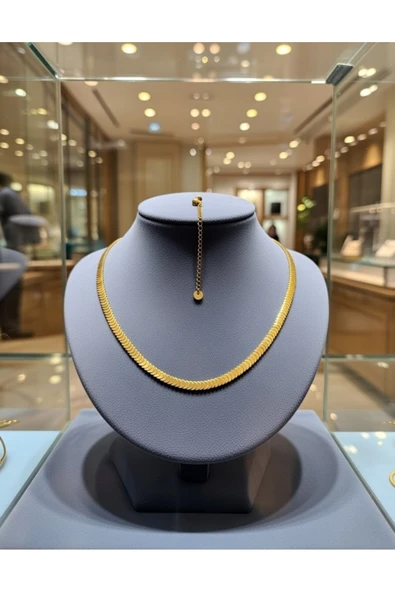 Jadem Gold Çelik Gold Kolye ürün görseli 1
