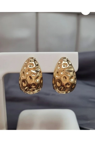 Jadem Gold Çelik Damla küpe - Resim 7