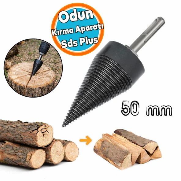 50 MM SDS Plus Uyumlu Odun Kırma Aparatı Matkap Aparatı Dayanıklı Çelik Odun Parçalayıcı ürün görseli 1