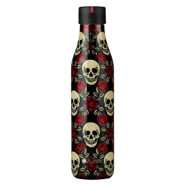 Les Artistes Paris Isı Yalıtımlı Çelik Termos 500ml Rose and Skull ürün görseli 1