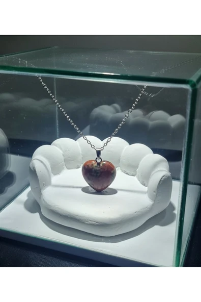 Jadem Gold Jasper Dogaltaş Kolye - Resim 6