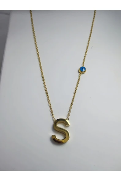Jadem Gold Paslanmaz Çelik S Harfli Kolye - Resim 2