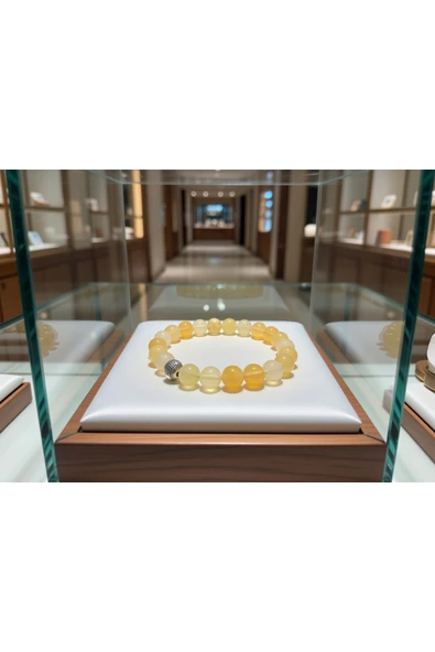 Jadem Gold Sitrin Doğaltaş Bileklik - Resim 8