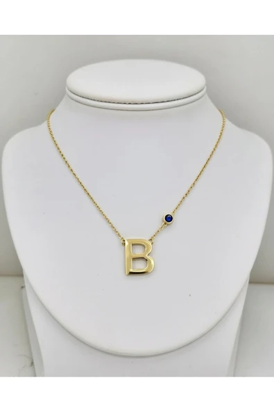 Jadem Gold Jade'm Gold B Harfli Çelik Kolye - Resim 8