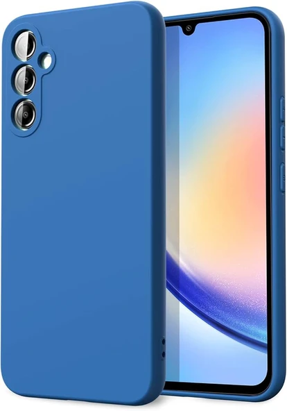 SAMSUNG A34 5G MAVİ SLİKON KILIF ürün görseli 1