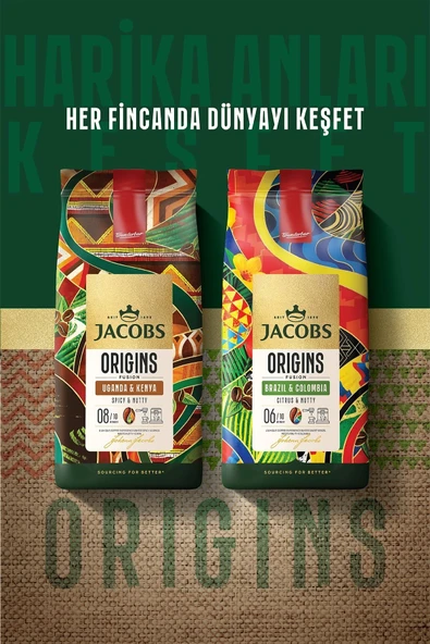 PTTAVM: Jacobs Origins Uganda & Kenya Çekirdek Kahve 1 Kg