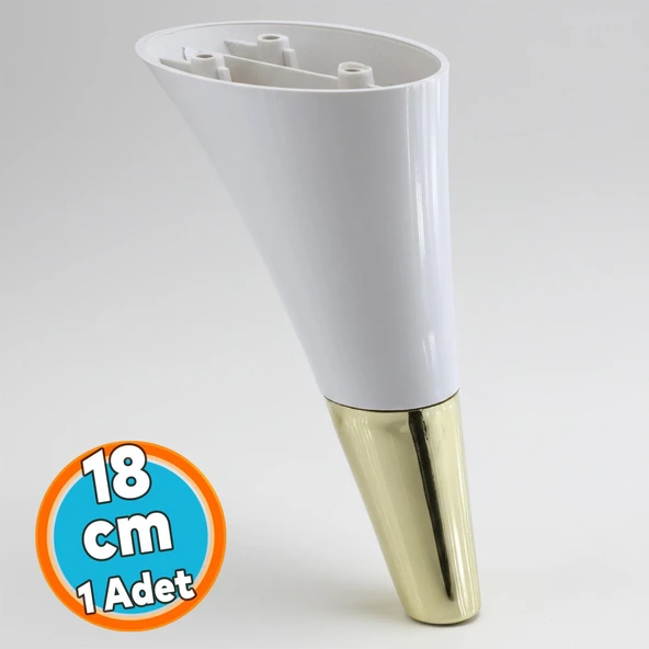 Mobilya Kanepe Tv Ünitesi Konsol Koltuk Ayağı Yükseltici Krem Gold Renk 18 Cm Ayakları ürün görseli 1