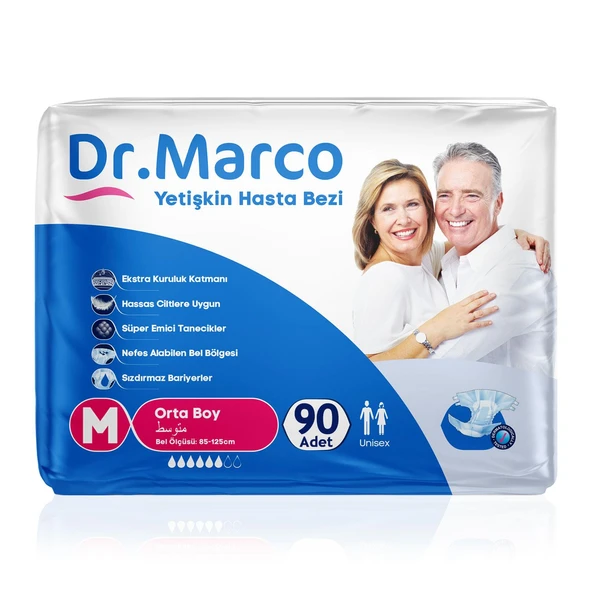 Dr. Marco Belbantlı Hasta Bezi M-Medium Beden 90 Adet ürün görseli 1