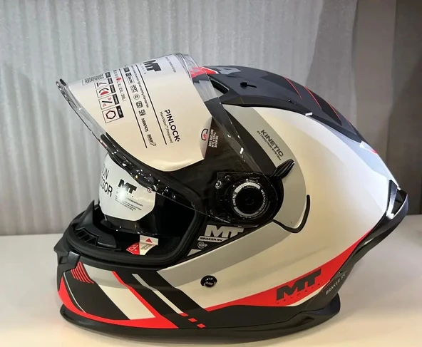 KASK MT BRAKER SV INCEPTION B5 MAT KIRMIZI - Resim 3