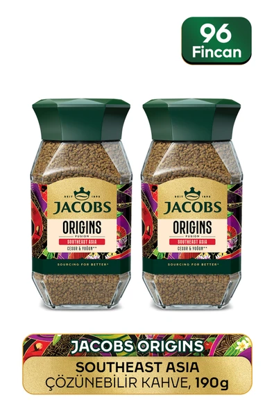 Jacobs Origin Southeast Granül Kahve Cam Kavanoz 95 gr X 2 Adet ürün görseli 1