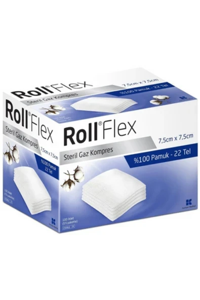 Flex Steril Gaz Kompres 7.5 cm x 7.5 cm - 100 Adet ürün görseli 1