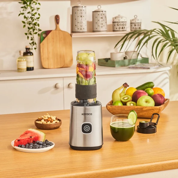 Karaca On The Go 500 W Kişisel Smoothie Blender - Inox ürün görseli 1