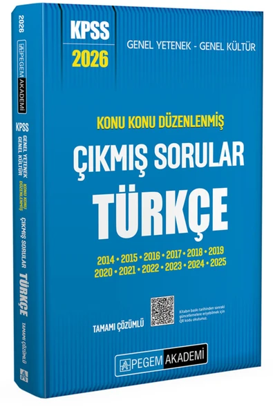 Pegem Türkçe KPSS ÇIKMIŞ SORULAR ürün görseli 1