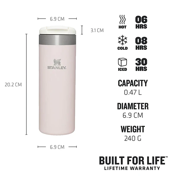 Stanley TheAeroLight 470 ml Unisex Termos - Rose - Resim 2