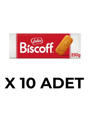 UMAMİCRAFT Lotus Biscoff 250 gr x 10’lu Paket | Belçika Karamelize Bisküvi – Toptan Ekonomik Set ürün görseli 1