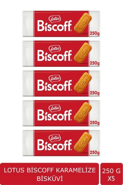 Lotus Biscoff Karamelize Bisküvi 250 gr - 5'li Paket ürün görseli 1