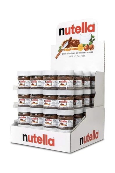 Nutella 1 Koli 64 Adet Mini Kakaolu Fındık Kreması 25g ürün görseli 1