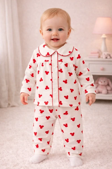 Melisa Ticaret Kız bebek pijama takımı alt üst ikili takim ürün görseli 1