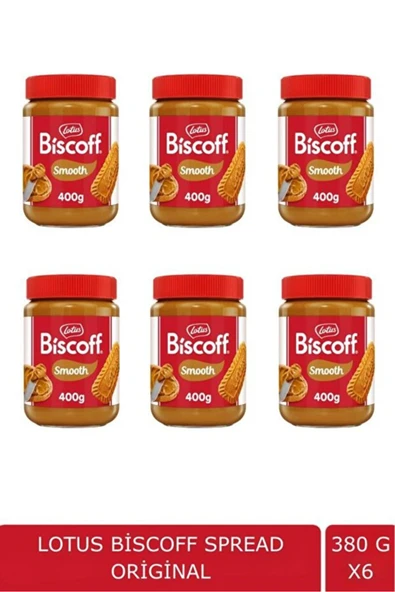 Lotus Biscoff Creamy Sürülebilir Krem 400 g x6 – Karamelize Bisküvi Lezzetli Avantaj Seti ürün görseli 1