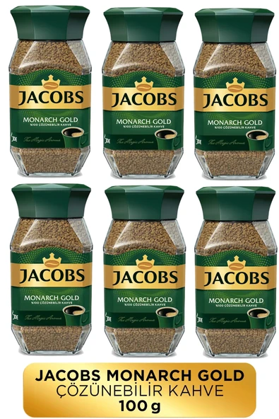 Jacobs Monarch Gold Cam Kavanoz Granül Kahve 100 Gr X 6 Adet ürün görseli 1