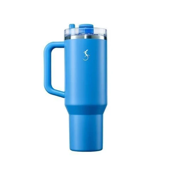 Lurch - “Big Cup” 1.2 L Okyanus Mavi, Paslanmaz Çelik Termos - Uzatılabilir Pipetli, Çift Cidarlı, Sızdırmaz - 240979 ürün görseli 1