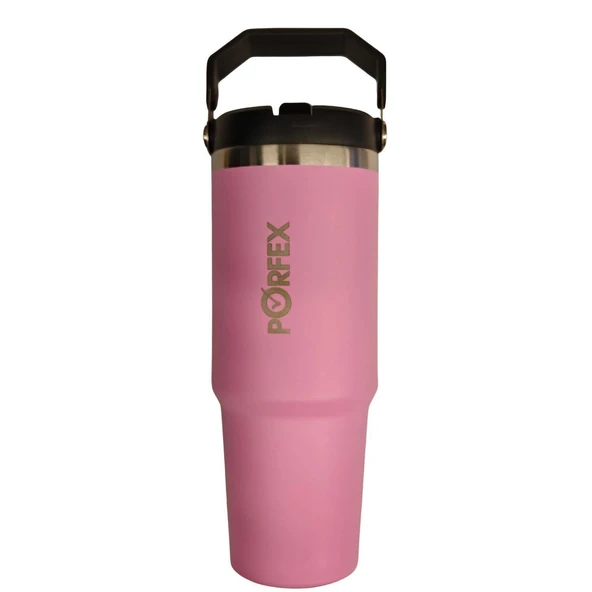 Porfex Pipetli PembeTermos 1lt. ürün görseli 1