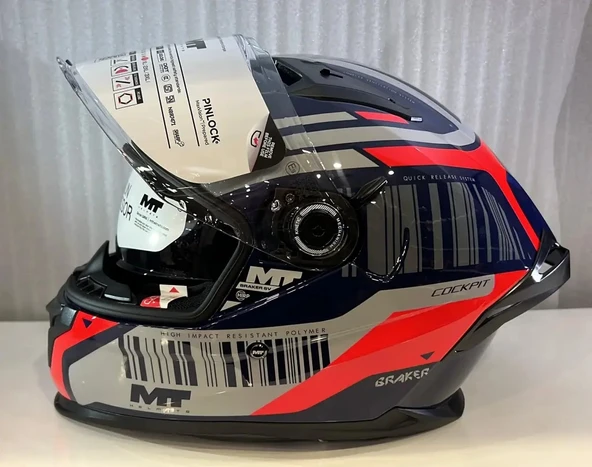 KASK MT BRAKER SV COCKPİT C5 PARLAK MAVİ ürün görseli 1
